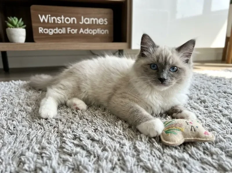 Milo - Blue Mitted Ragdoll Kitten